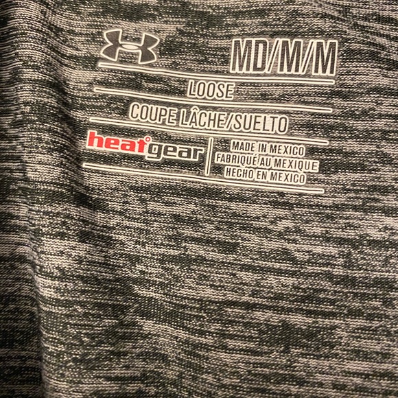 Under Armour-‎ Polyester Heather Grey Shirt-Medium - Picture 4 of 5
